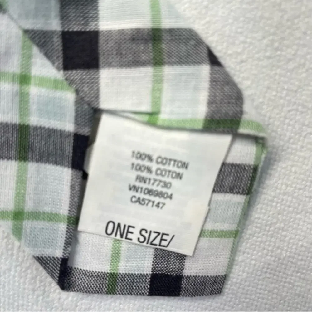 Target Boys Plaid Clip Tie black white green